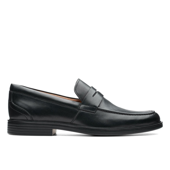 Clarks Un Aldric Step Black Leather