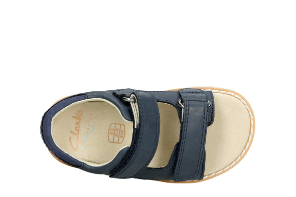 Clarks Crown Root Toddler Navy Leather