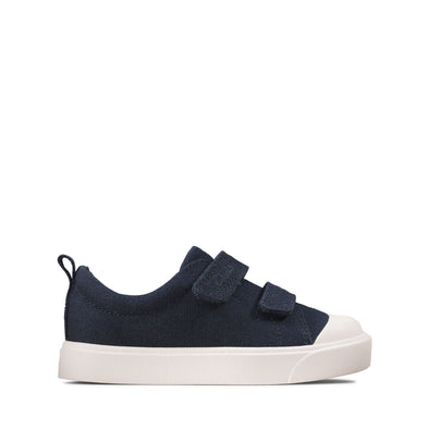 Clarks City Bright Toddler Navy Canvas