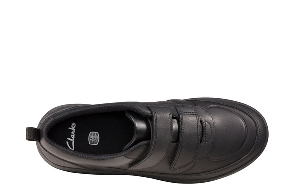 Clarks Scape Flare Black Leather - Extra Wide Width