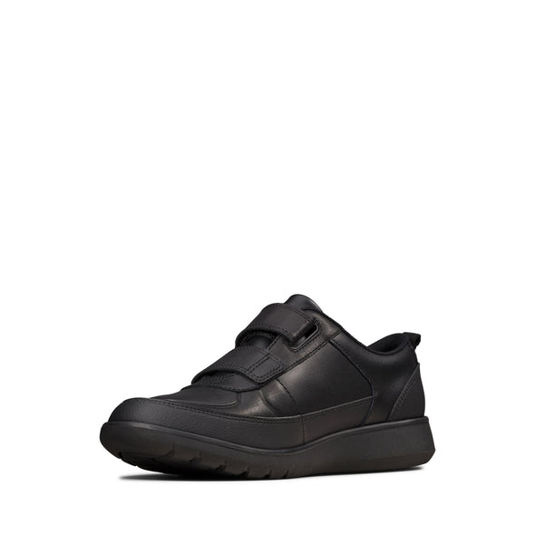 Clarks Scape Flare Black Leather - Extra Wide Width