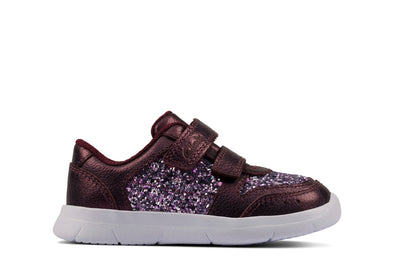 Clarks Ath Sonar Toddler     Berry Leather