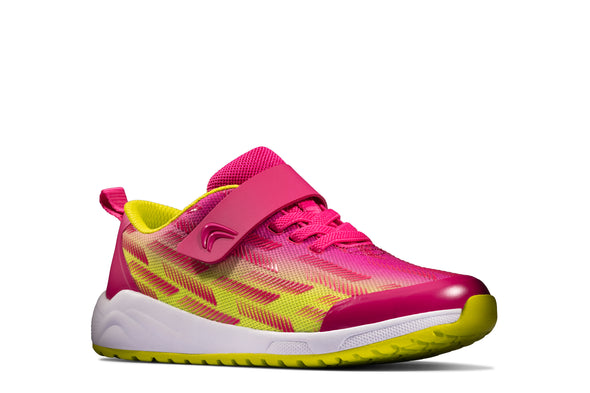 Clarks Aeon Pace Youth Pink/Lime