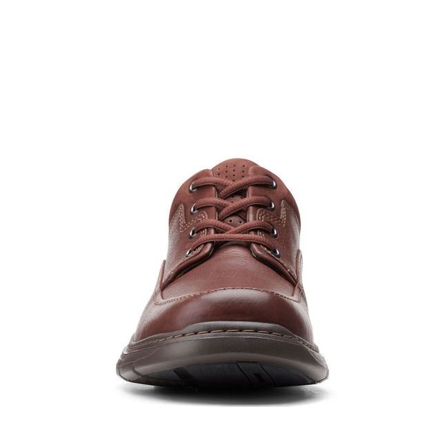 Clarks Un Brawley Lace Mahogany Leather - Wide Width
