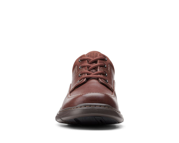 Clarks Un Brawley Lace Mahogany Leather - Wide Width