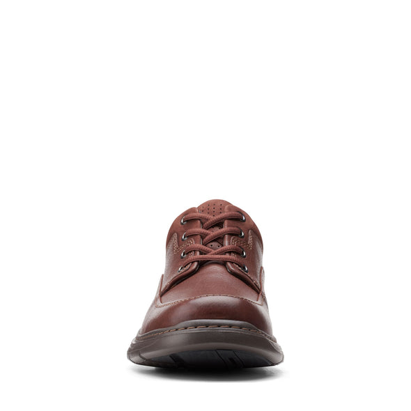 Clarks Un Brawley Lace Mahogany Leather - Wide Width