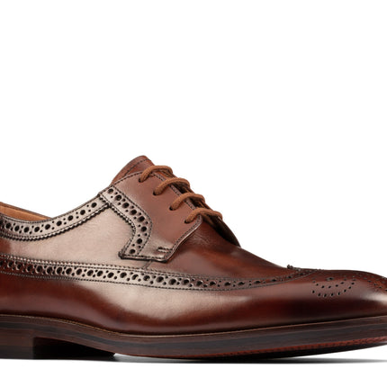 Clarks Oliver Wing Dark Tan Leather