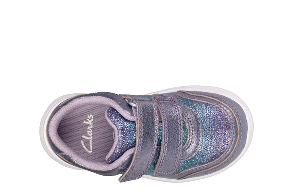 Clarks Ath Sonar Toddler Lilac Leather