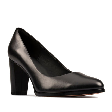 Clarks Kaylin Cara 2 Black Leather Standard Width
