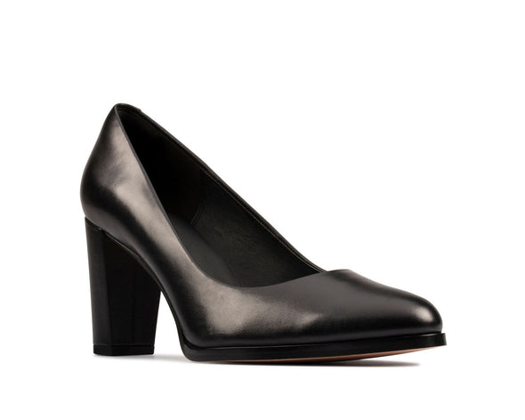 Clarks Kaylin Cara 2 Black Leather Standard Width