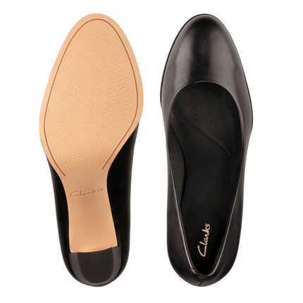 Clarks Kaylin Cara 2 Black Leather Standard Width