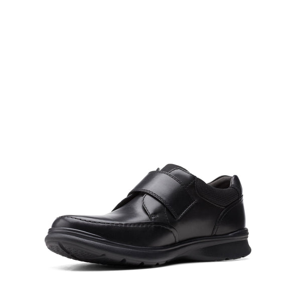Clarks Cotrell Strap Black Smooth Leather - Standard Width