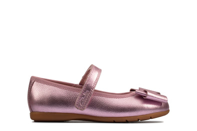 Clarks Dance Bow Toddler Pink Leather