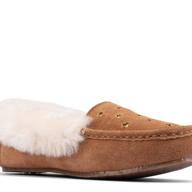 Clarks Warm Shine Tan Suede