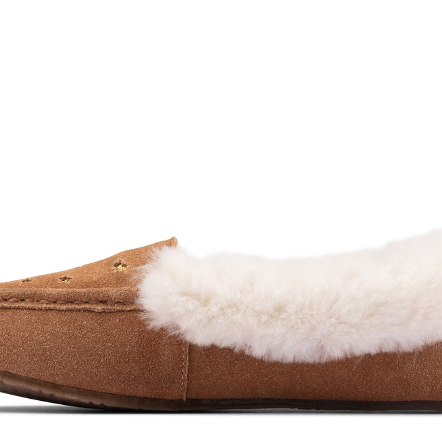 Clarks Warm Shine Tan Suede
