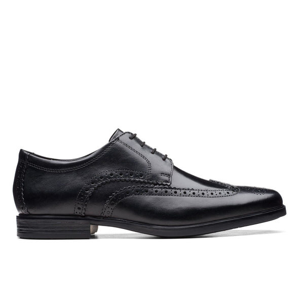 Clarks Howard Wing Black Leather