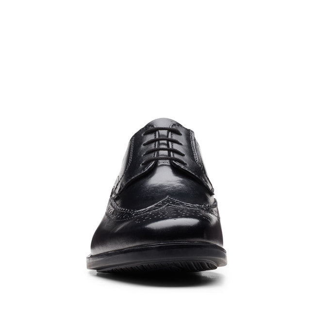 Clarks Howard Wing Black Leather