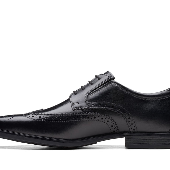 Clarks Howard Wing Black Leather