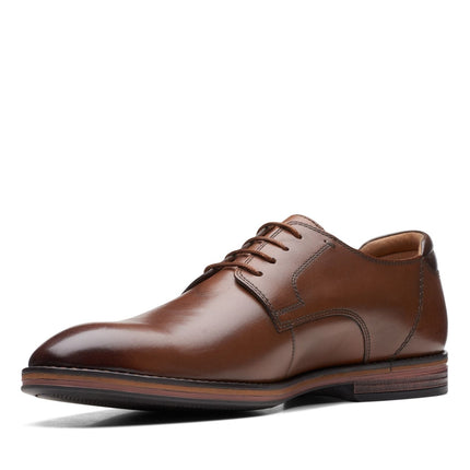 Clarks Citi Stride Walk Dark Tan Leather