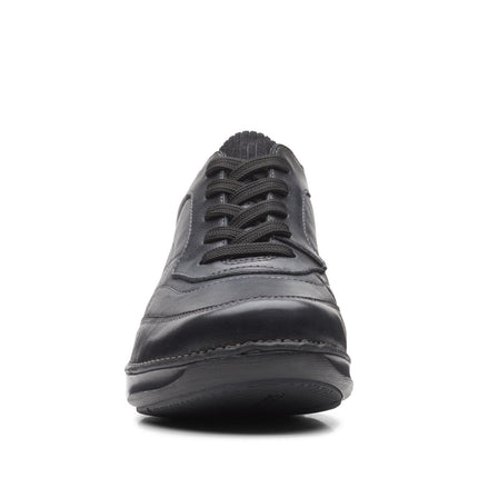 Clarks Appley Tie Black Leather