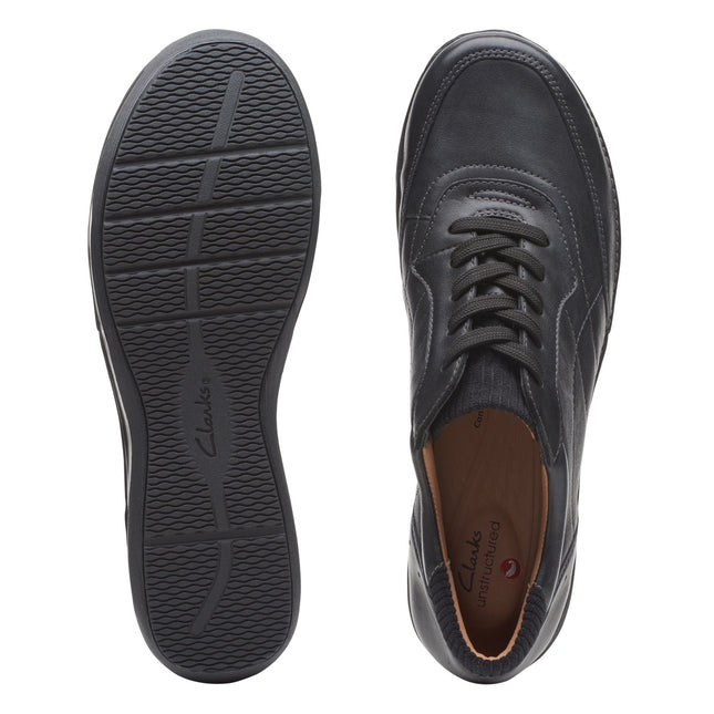 Clarks Appley Tie Black Leather