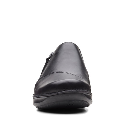 Clarks Appley Zip Black Leather