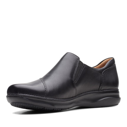 Clarks Appley Zip Black Leather