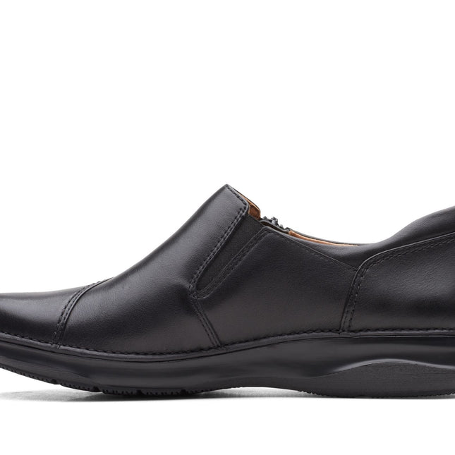 Clarks Appley Zip Black Leather