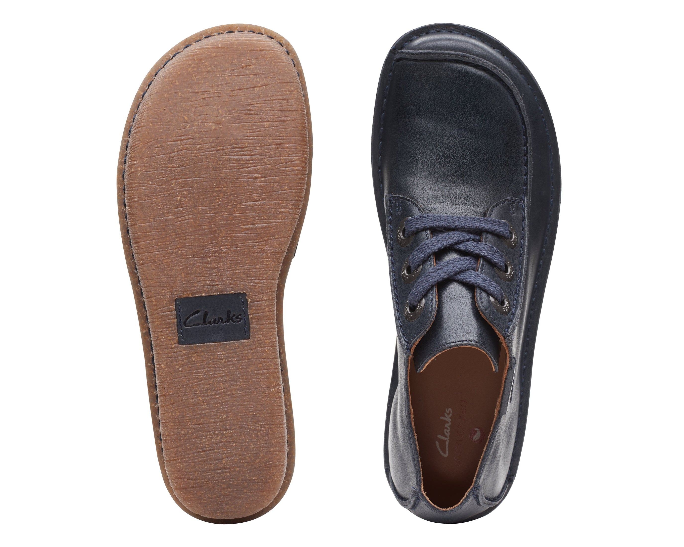 Clarks Dream Navy Leather Central Shoes - Limerick City & Kilrush