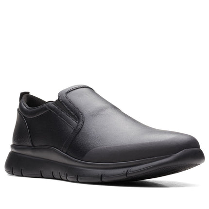 Clarks LT Slip Black Leather