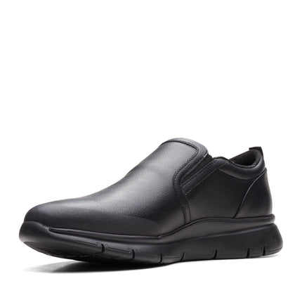 Clarks LT Slip Black Leather