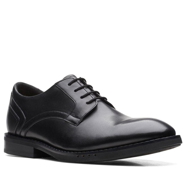 Clarks Un Hugh Lace Black Leather