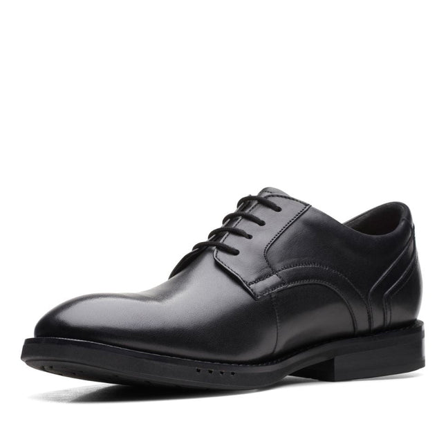 Clarks Un Hugh Lace Black Leather