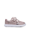 Clarks Ath Sonar Toddler Pink Sparkle Leather