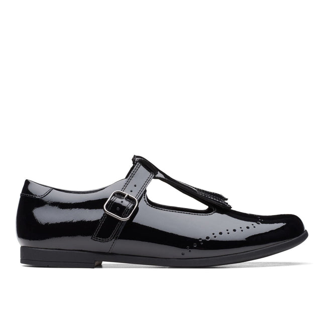 Clarks Scala Teen Youth Black Patent