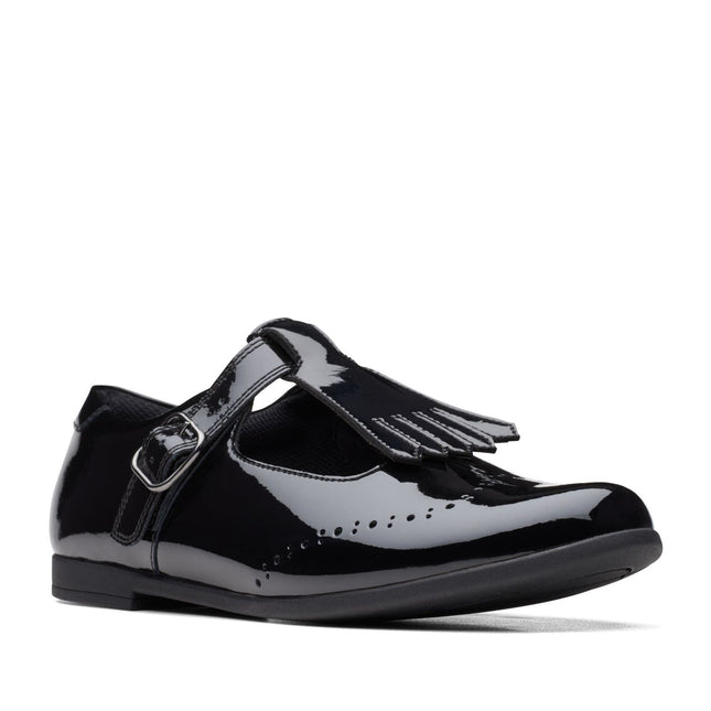 Clarks Scala Teen Youth Black Patent