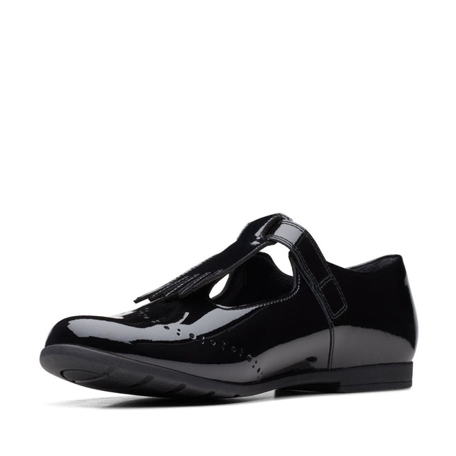 Clarks Scala Teen Youth Black Patent
