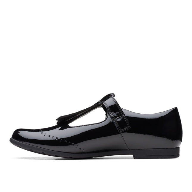 Clarks Scala Teen Youth Black Patent