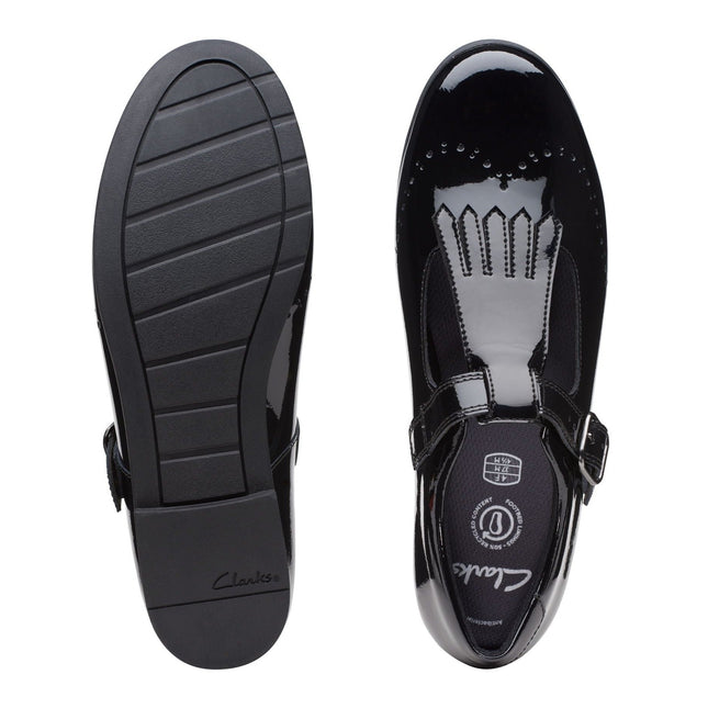 Clarks Scala Teen Youth Black Patent
