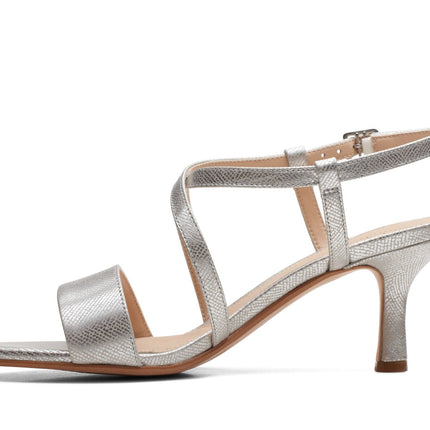 Clarks Amali Buckle Silver Metallic