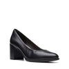 Clarks Freva55 Court Black Leather - Wide Width