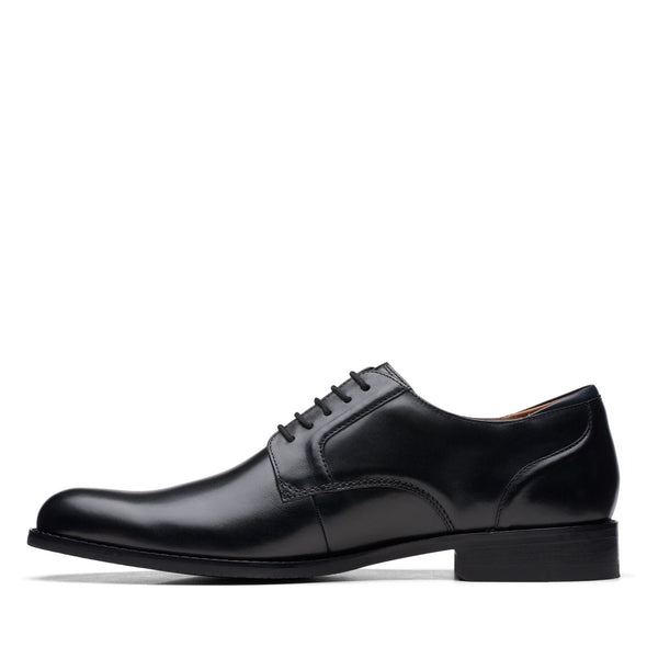 Clarks CraftArlo Lace Black Leather - Wide Width