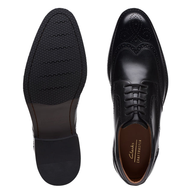 Clarks CraftArloLimit Black Leather - Standard Width