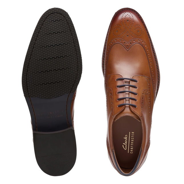 Clarks CraftArloLimit Tan Leather - Wide Width