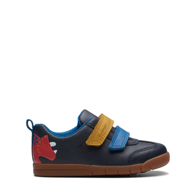 Clarks Den Play Toddler Navy Leather