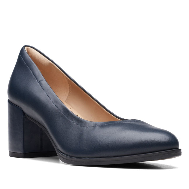 Clarks Freva55 Court Navy Leather