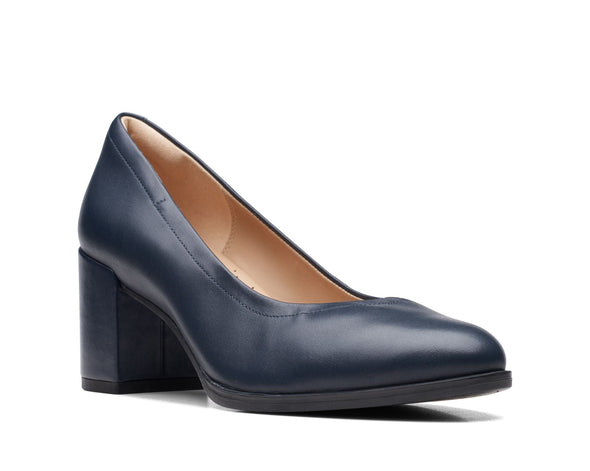 Clarks Freva55 Court Navy Leather