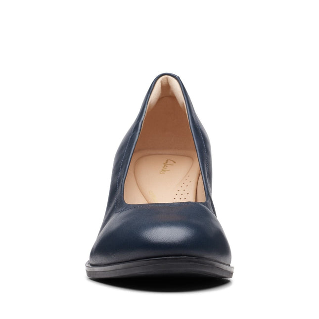 Clarks Freva55 Court Navy Leather