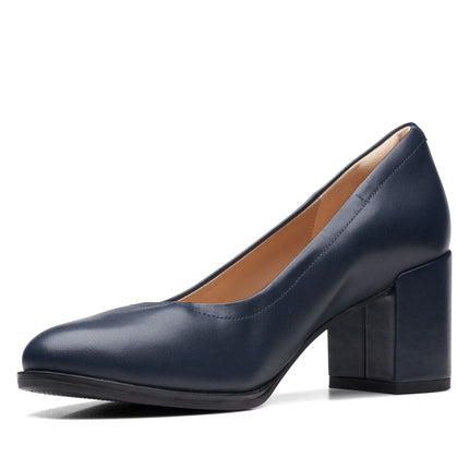 Clarks Freva55 Court Navy Leather