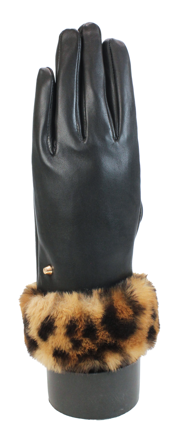 Brandwell 55M605 Black Cuff Leather Glove